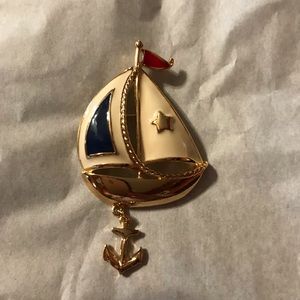Avon Vintage Ship Ahoy Brooch, EUC, With Box